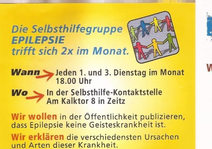 Flyer der Selbsthilfegruppe
